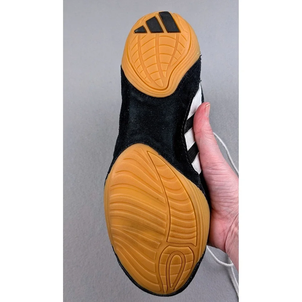 Adidas Wrestling Shoes Mens 11.5 Black White High Top Gum Sole 177904
